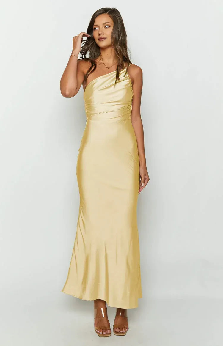Graceful Stylish Refined Beautiful Timeless Elegant Sheath Cowl Sleeveless Floor-Length Prom Dress