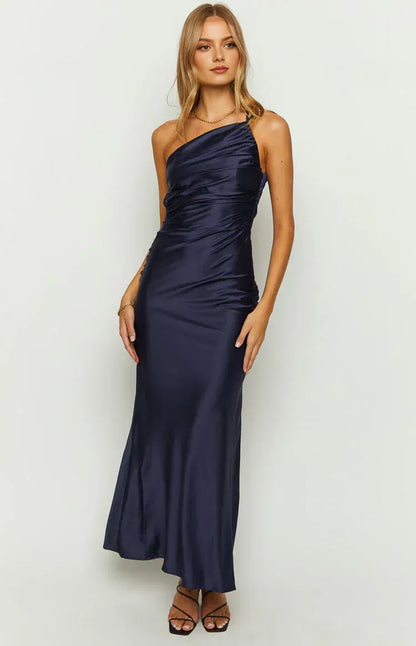 Graceful Stylish Refined Beautiful Timeless Elegant Sheath Cowl Sleeveless Floor-Length Prom Dress