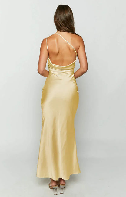 Graceful Stylish Refined Beautiful Timeless Elegant Sheath Cowl Sleeveless Floor-Length Prom Dress