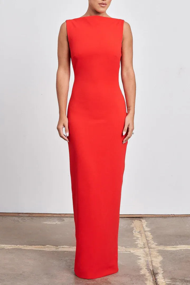 Stylish Refined Beautiful Timeless Chic Elegant Gold Sheath Sleeveless Floor-Length Prom Dress