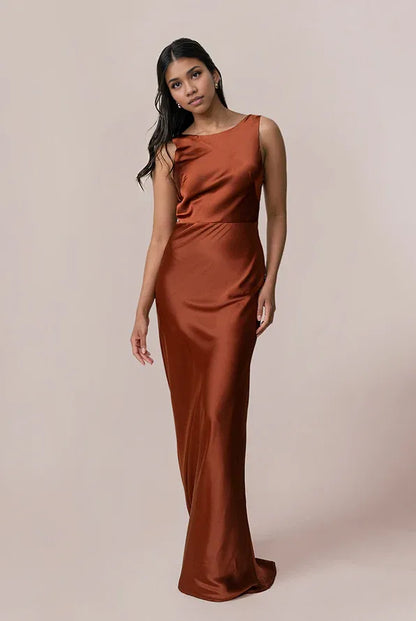 Graceful Stylish Refined Elegant Lace Sheath Scoop Neck Sleeveless Floor-Length Prom Dress
