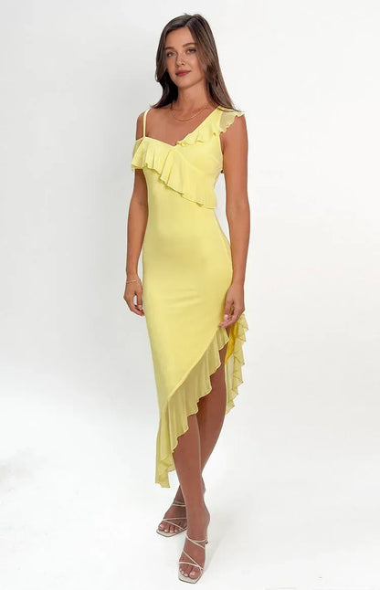 Beautiful Timeless Special Occasion Sophisticated Graceful Elegant Sheath Asymmetric Sleeveless Prom Dress