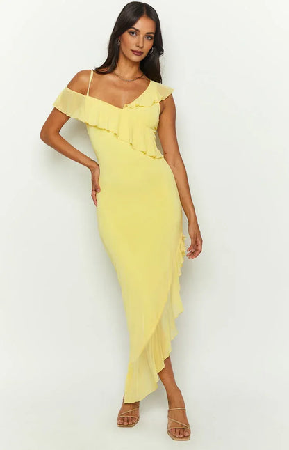 Beautiful Timeless Special Occasion Sophisticated Graceful Elegant Sheath Asymmetric Sleeveless Prom Dress