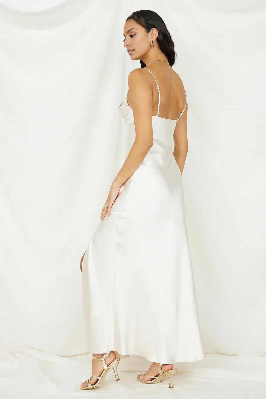 Graceful Stylish Refined Beautiful Timeless Elegant Satin Sheath Sleeveless Floor-Length Prom Dress