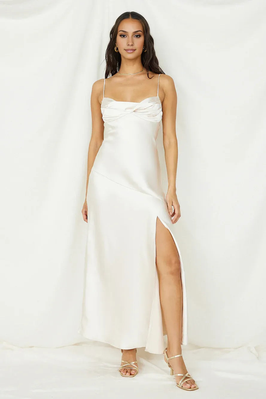 Graceful Stylish Refined Beautiful Timeless Elegant Satin Sheath Sleeveless Floor-Length Prom Dress