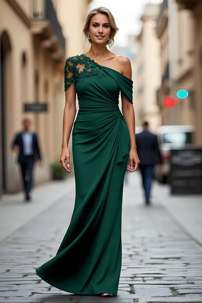 Chic Elegant Black Lace Sheath Sleeveless Floor-Length Mother of the Bride Dress