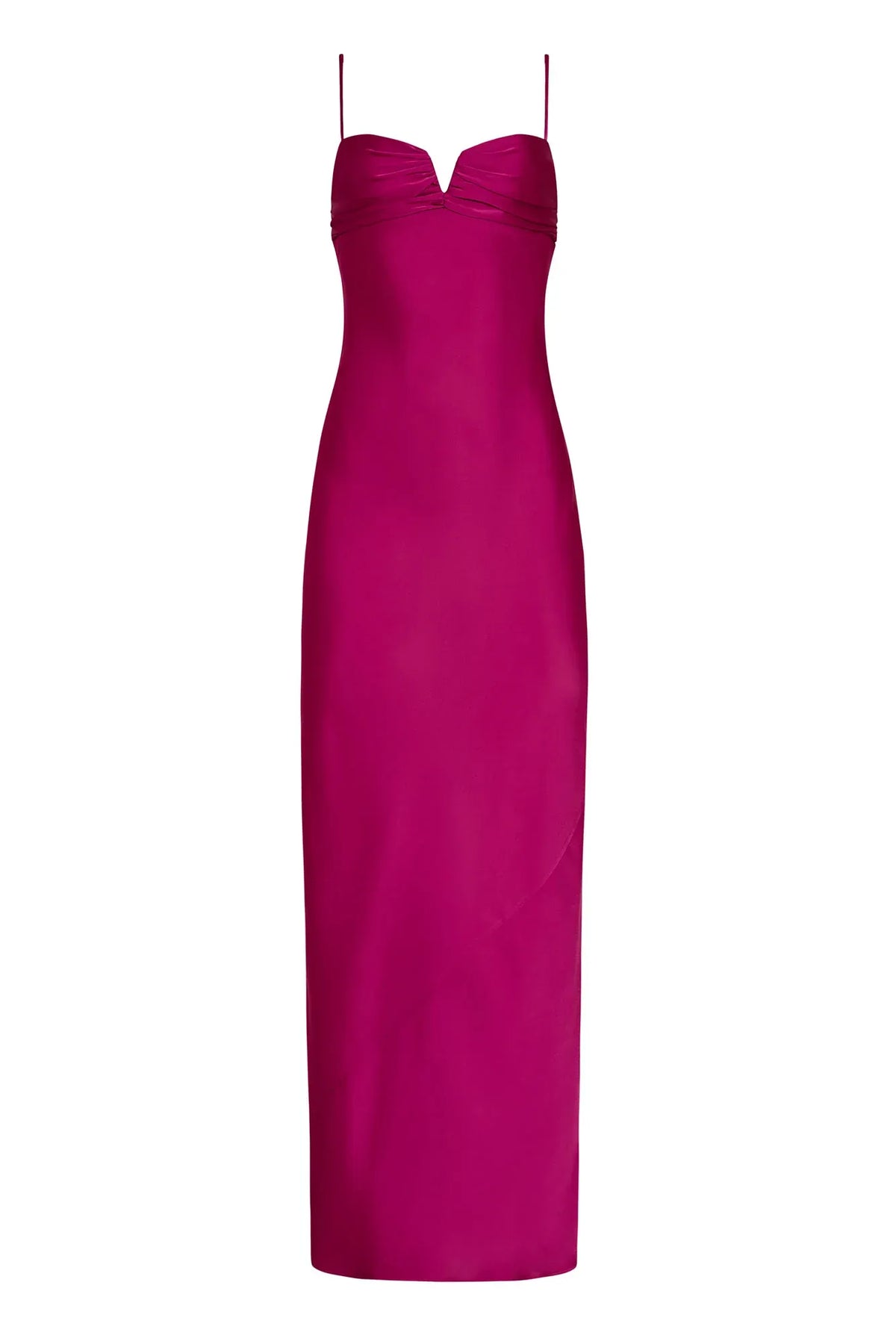 Special Occasion Sophisticated Graceful Stylish Refined Elegant Red Satin Sheath Sleeveless Evening Dress