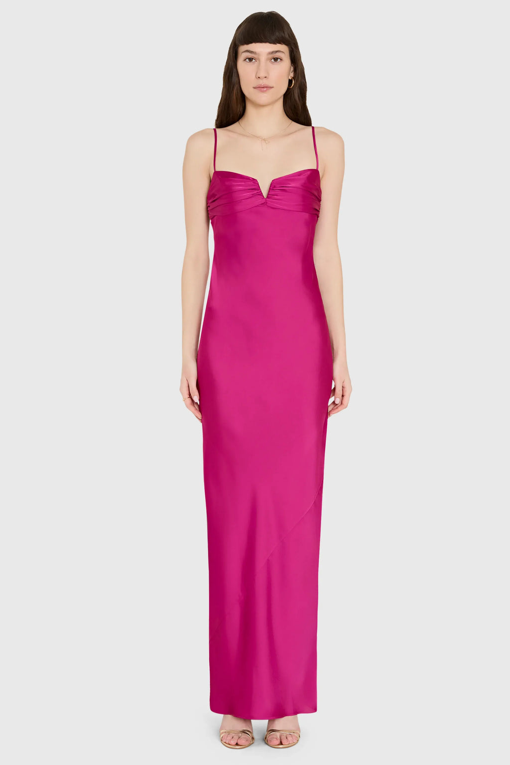 Special Occasion Sophisticated Graceful Stylish Refined Elegant Red Satin Sheath Sleeveless Evening Dress