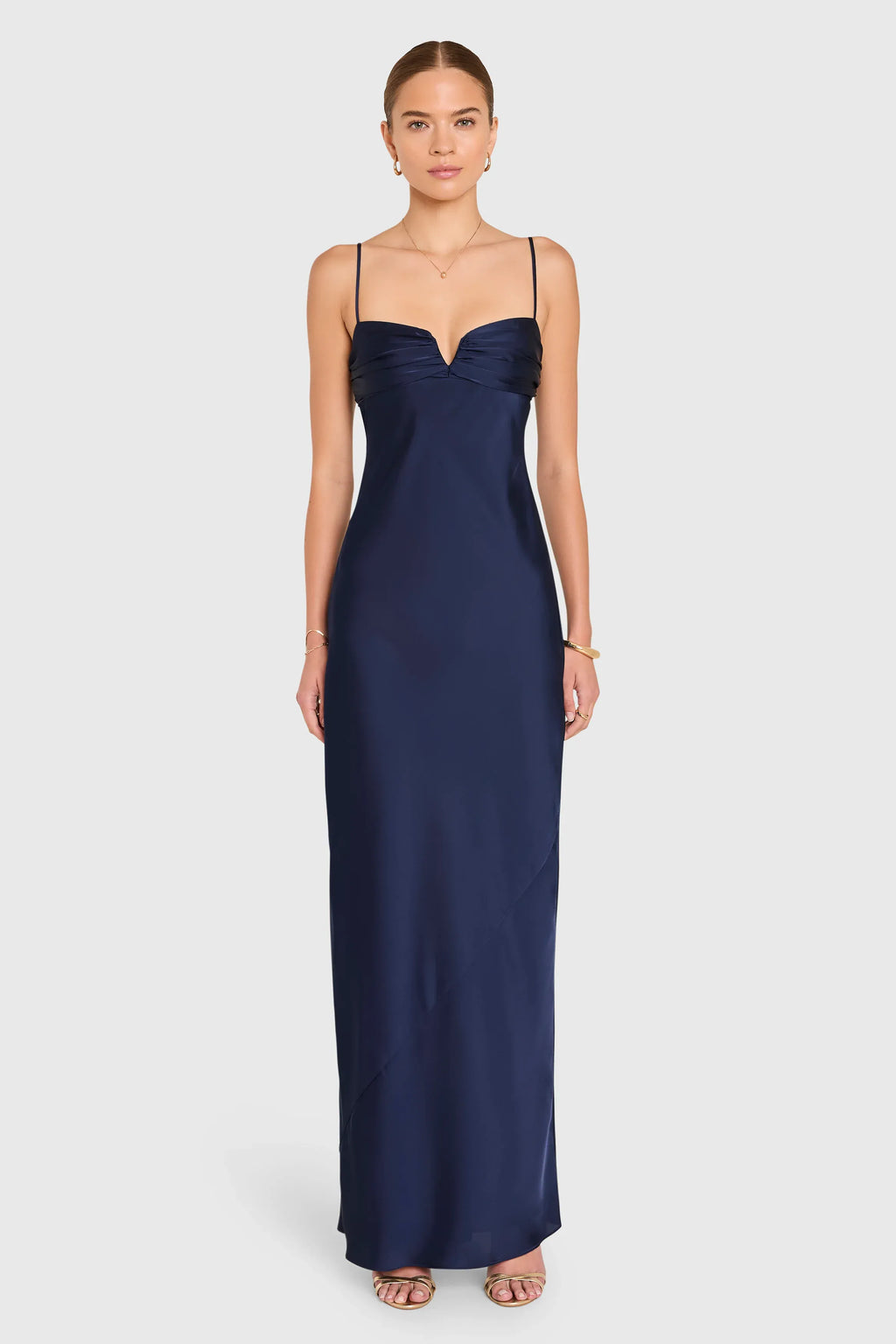 Special Occasion Sophisticated Graceful Stylish Refined Elegant Red Satin Sheath Sleeveless Evening Dress