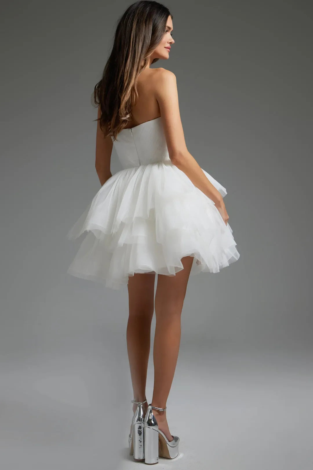 Teal Strapless Teal Homecoming Dress Tie Ruffle Skirt Sweetheart Neckline for School Dance