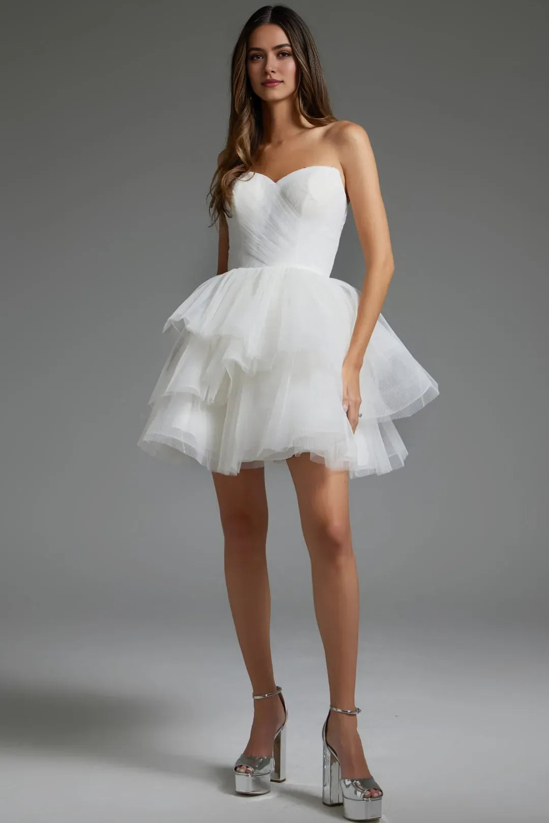 Teal Strapless Teal Homecoming Dress Tie Ruffle Skirt Sweetheart Neckline for School Dance