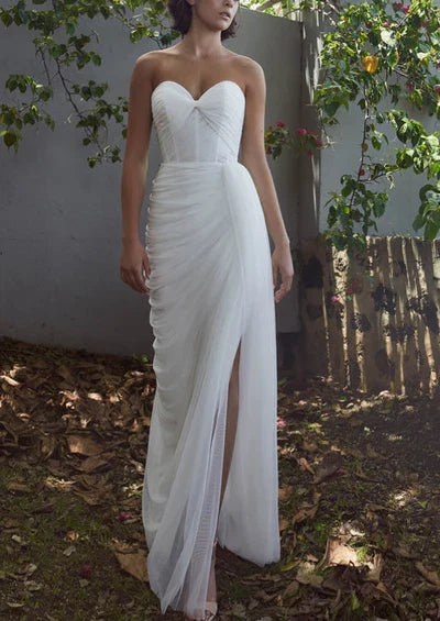Sweetheart Wedding Dresses Split Front