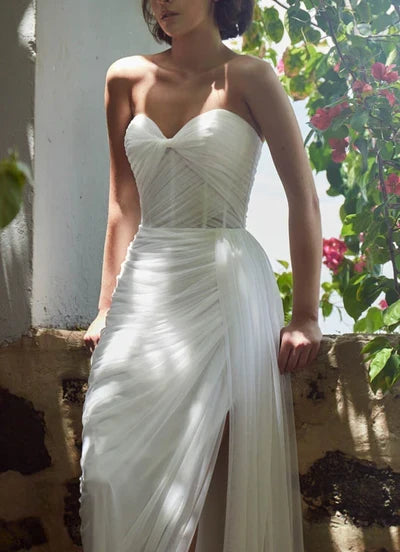 Sweetheart Wedding Dresses Split Front