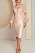 Long-Sleeve Mother-the-bride Dress