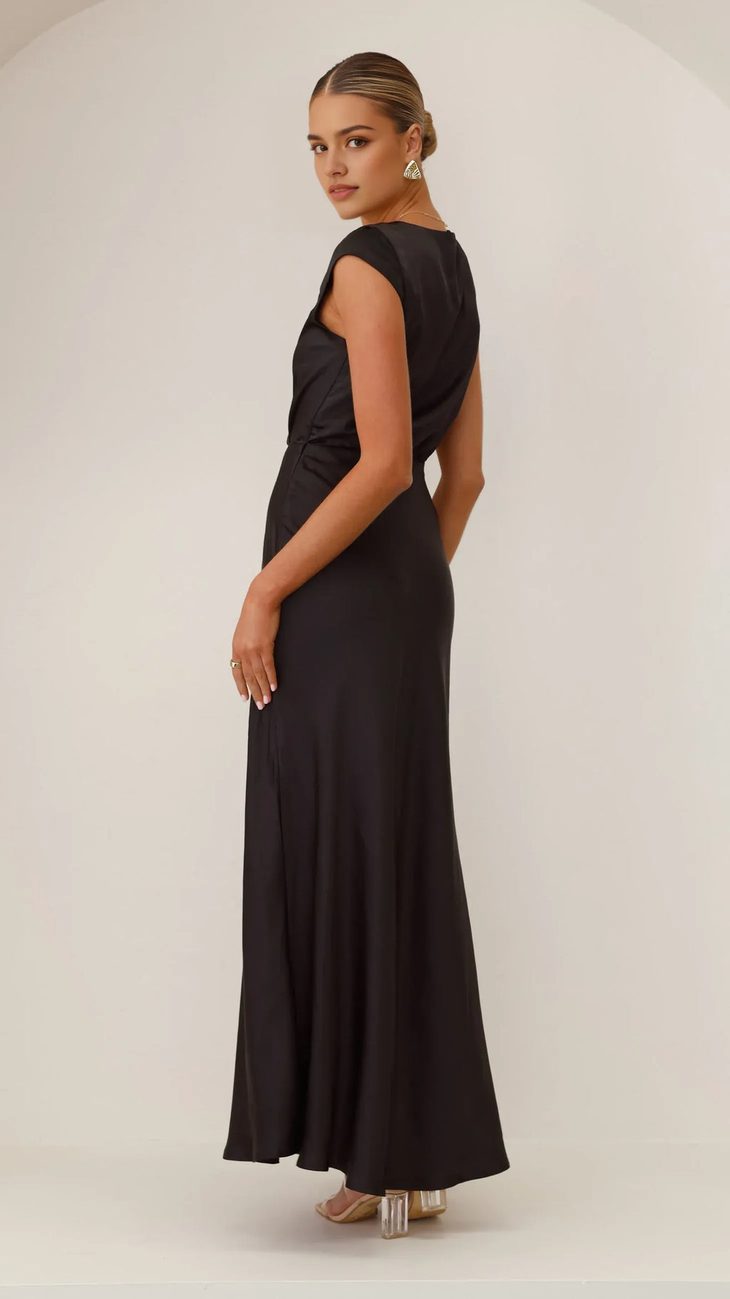 black v neck short sleeve for sale Prom Dresses for Women's Special Occasions