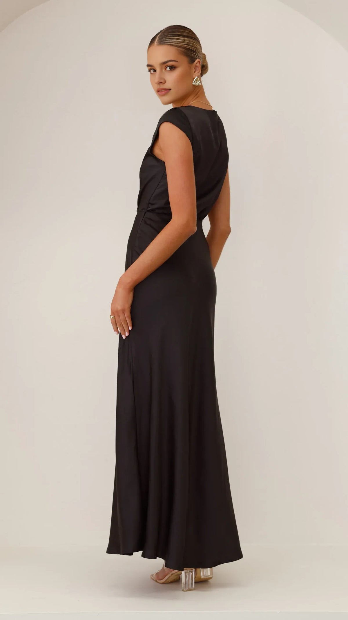 black v neck short sleeve for sale Prom Dresses for Women's Special Occasions