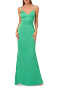 Green Emerald Evening Dress with Spaghetti Straps Sweetheart Neckline and Mermaid Silhouette for Glamorous Occasions