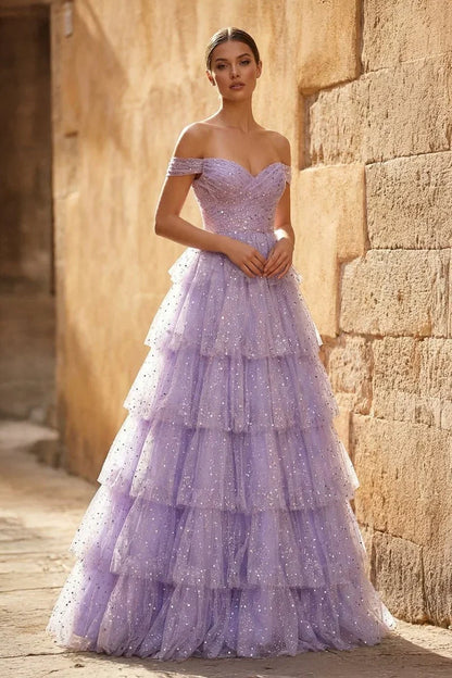 Elegant Red Sequin A-Line Off-the-Shoulder Sleeveless Classic-Back Floor-Length Prom Dress