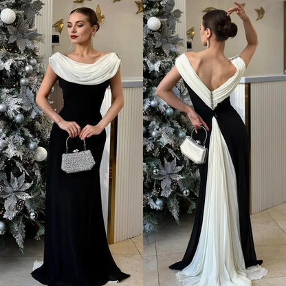 Stylish Refined Beautiful Timeless Special Occasion Elegant Black Sleeveless Floor-Length Evening Dress