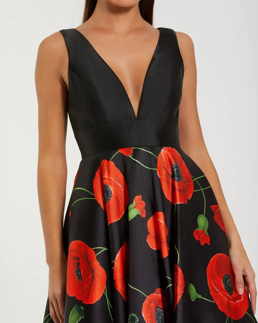 Special Occasion Sophisticated Graceful Stylish Refined Elegant Black A-Line Sleeveless Floor-Length Prom Dress