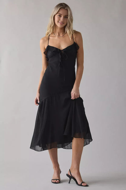 Refined Beautiful Timeless Special Occasion Elegant Ivory Chiffon A-Line Sleeveless Prom Dress