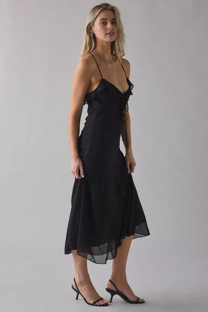 Refined Beautiful Timeless Special Occasion Elegant Ivory Chiffon A-Line Sleeveless Prom Dress