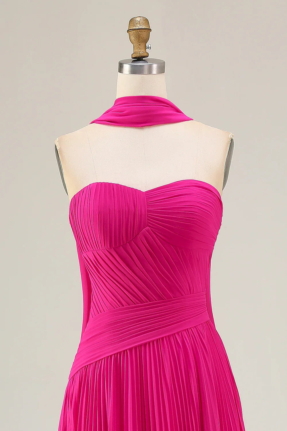 Beautiful Timeless Special Occasion Elegant Red Chiffon A-Line Strapless Sleeveless Prom Dress
