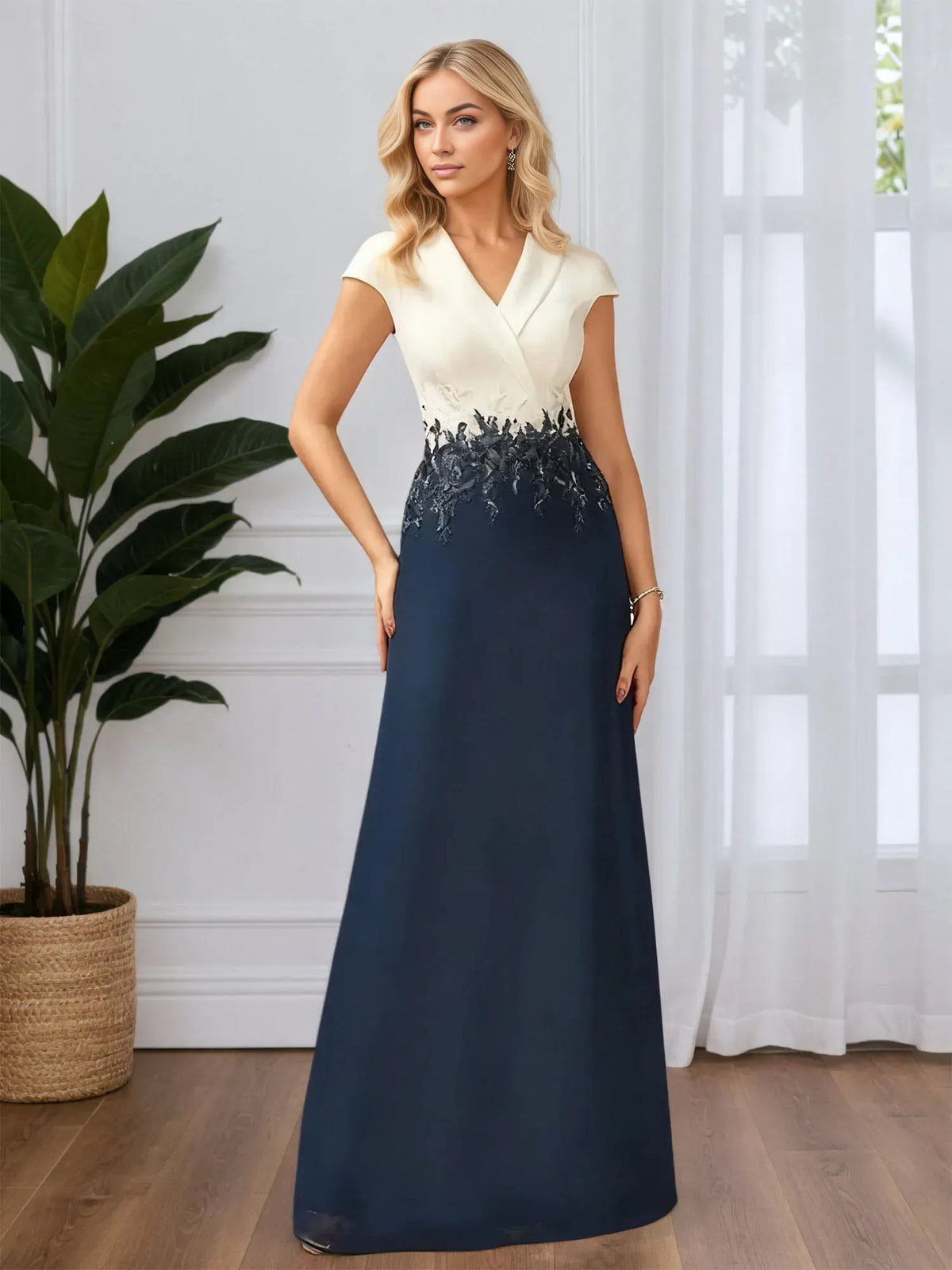 Beautiful Timeless Elegant Chiffon A-Line Sleeveless Floor-Length Mother of the Bride Dress