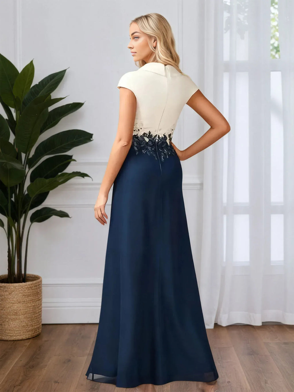 Beautiful Timeless Elegant Chiffon A-Line Sleeveless Floor-Length Mother of the Bride Dress