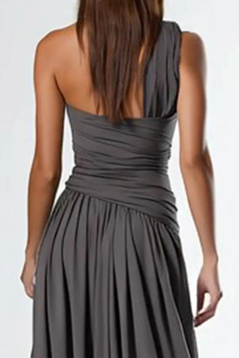 Graceful Stylish Refined Beautiful Timeless Elegant Black Jersey Sleeveless Floor-Length Prom Dress