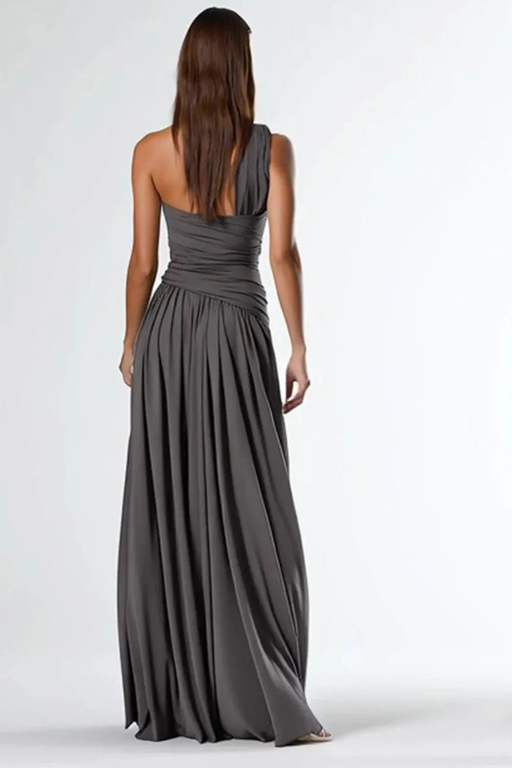 Graceful Stylish Refined Beautiful Timeless Elegant Black Jersey Sleeveless Floor-Length Prom Dress