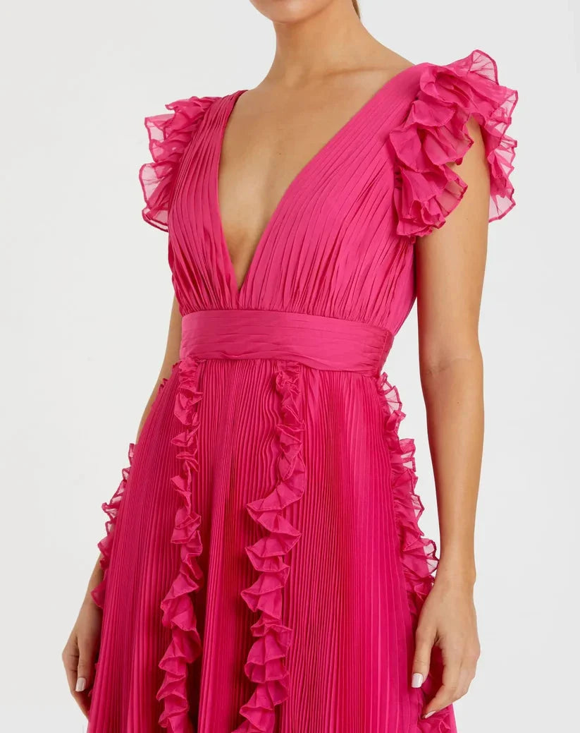 Graceful Stylish Refined Beautiful Timeless Special Occasion Elegant Lilac Chiffon Prom Dress