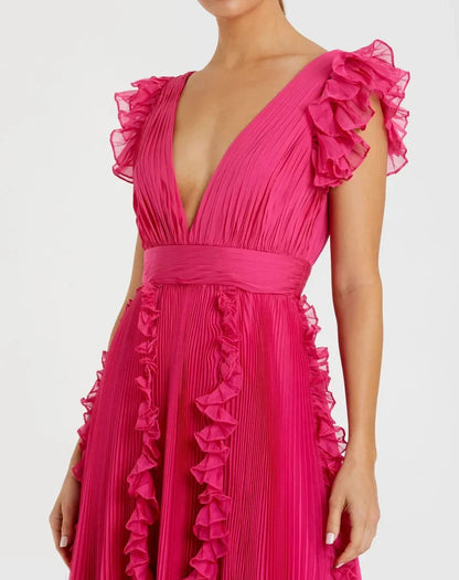 Graceful Stylish Refined Beautiful Timeless Special Occasion Elegant Lilac Chiffon Prom Dress