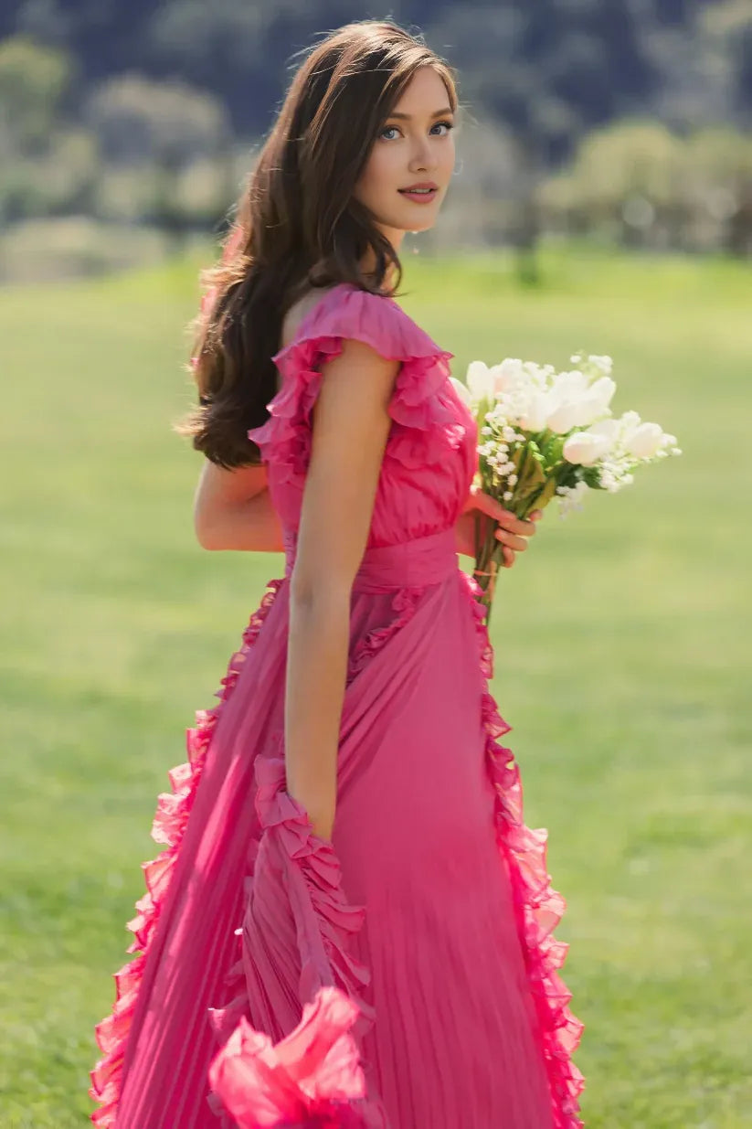 Graceful Stylish Refined Beautiful Timeless Special Occasion Elegant Lilac Chiffon Prom Dress