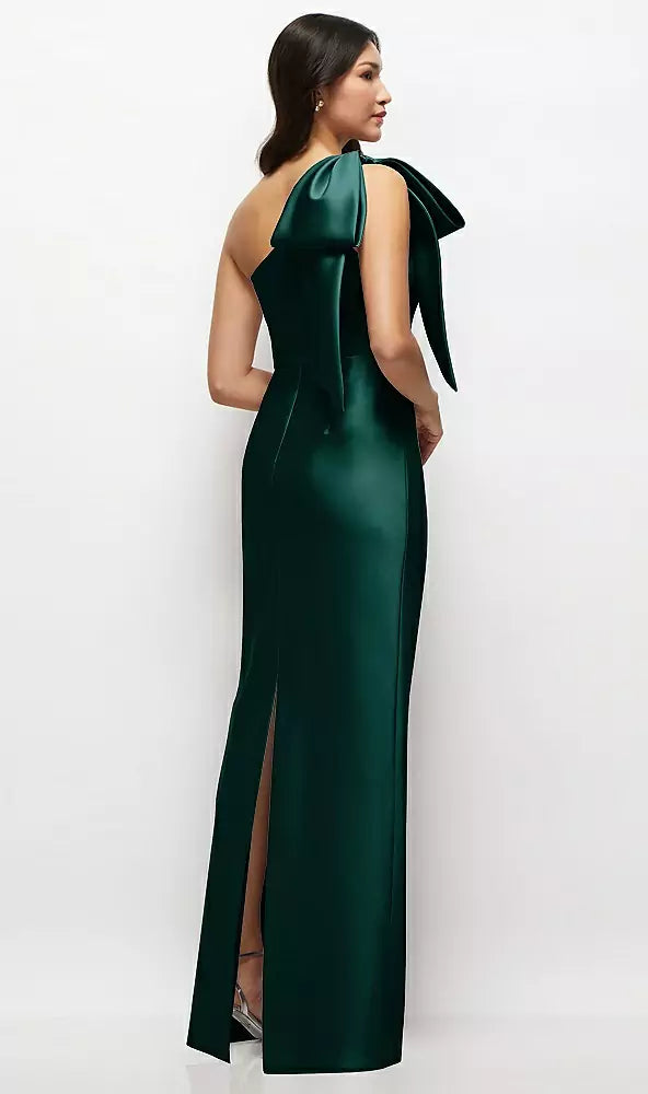 Special Occasion Sophisticated Graceful Elegant One-Shoulder Sleeveless Floor-Length Mother of the Bride Dress
