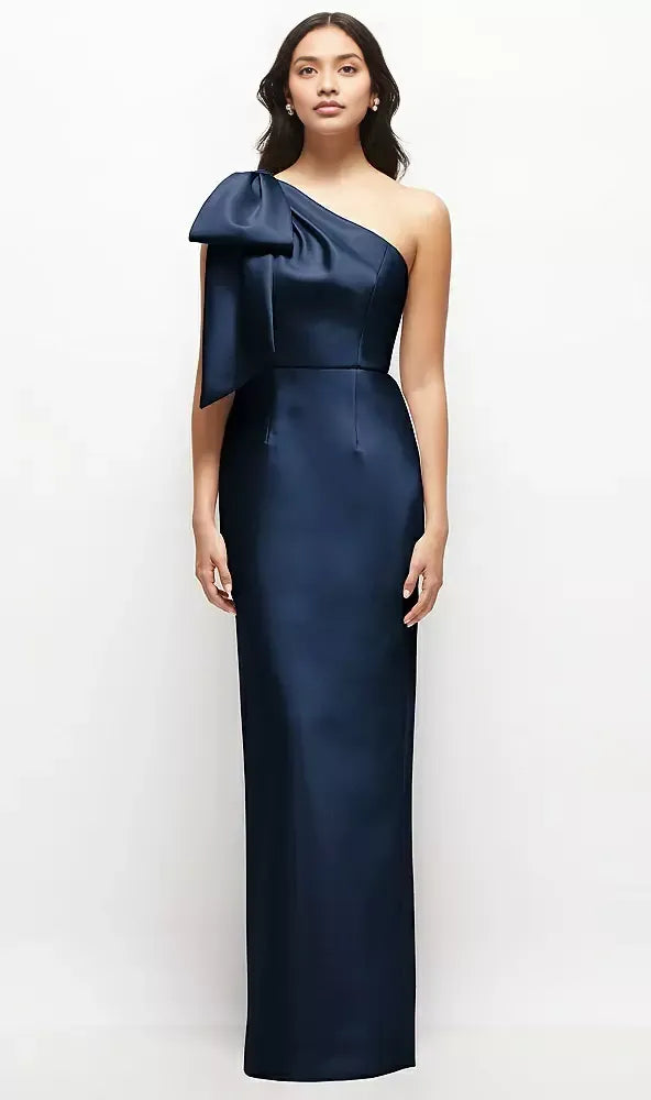 Special Occasion Sophisticated Graceful Elegant One-Shoulder Sleeveless Floor-Length Mother of the Bride Dress