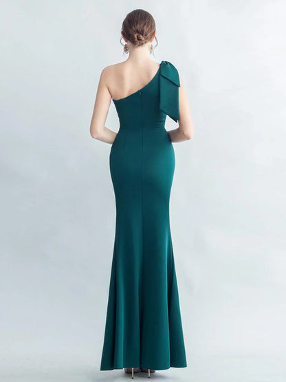 Stylish Refined Beautiful Elegant Emerald Green Lace Mermaid Sleeveless Floor-Length Prom Dress