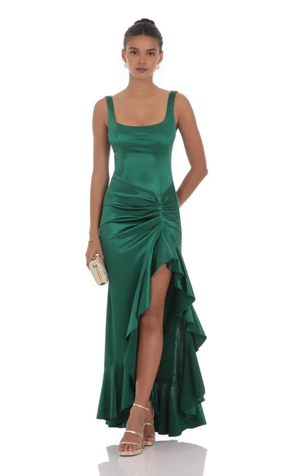 Timeless Special Occasion Sophisticated Elegant Mermaid Square Neck Sleeveless Floor-Length Prom Dress