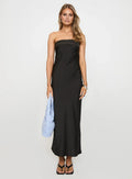 Timeless Special Occasion Sophisticated Graceful Elegant Black Sheath Strapless Sleeveless Prom Dress
