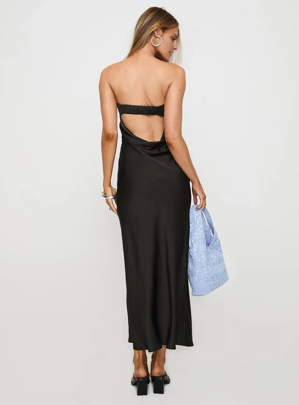 Timeless Special Occasion Sophisticated Graceful Elegant Black Sheath Strapless Sleeveless Prom Dress