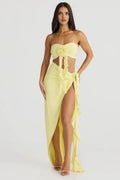 Refined Beautiful Timeless Special Occasion Elegant Red Strapless Sleeveless Floor-Length Prom Dress