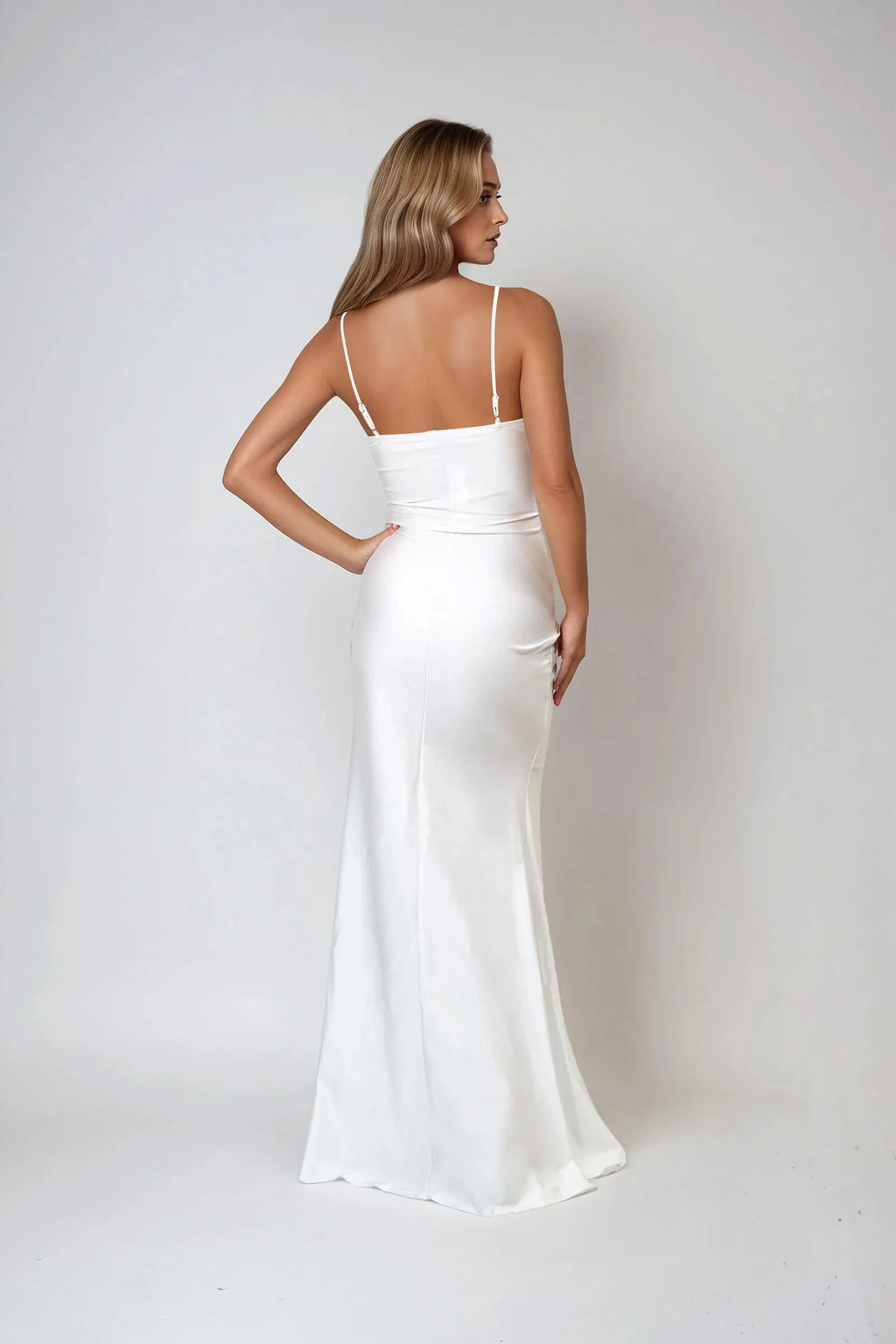 Mermaid Sweetheart Neck Sleeveless Lace-Embellished Back zipper High-Slit Floor-Length Prom Dresses