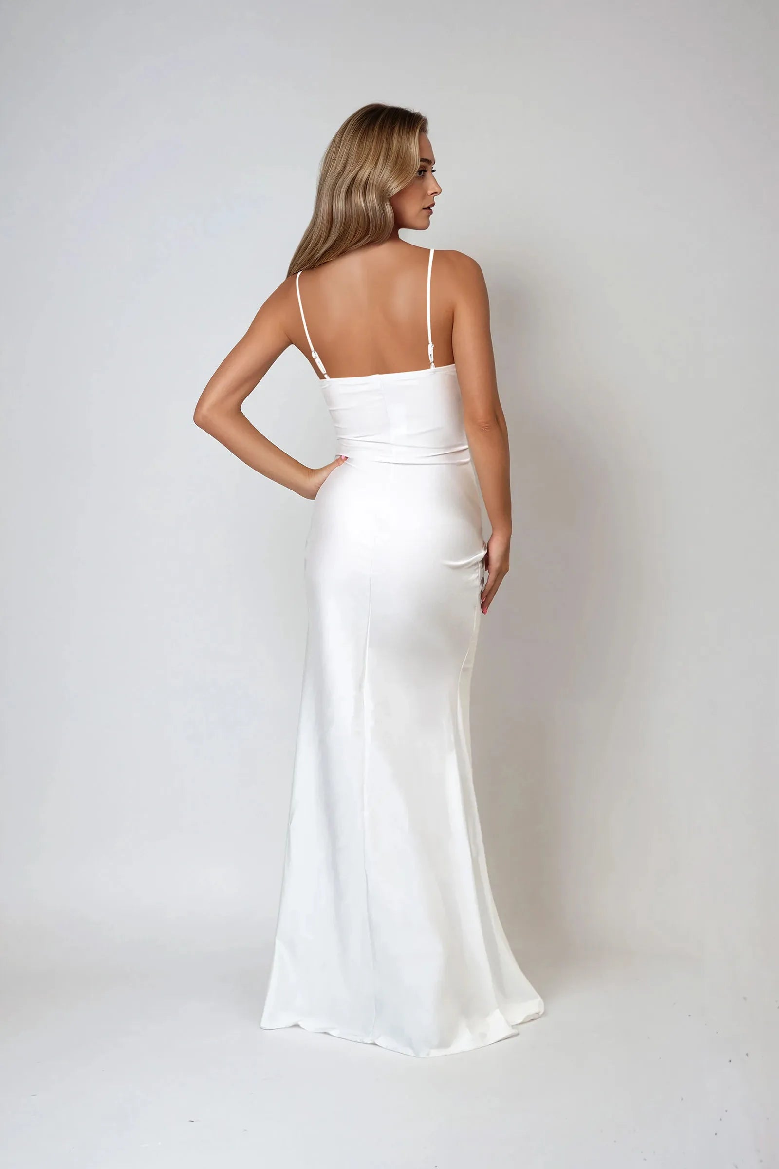 Mermaid Sweetheart Neck Sleeveless Lace-Embellished Back zipper High-Slit Floor-Length Prom Dresses