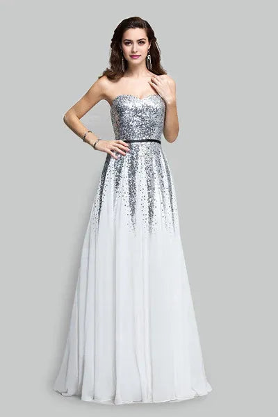Floor Length A-line sweetheart sleeveless mother's dress