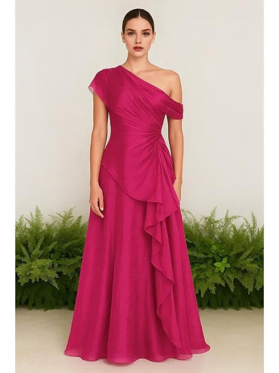 Graceful Stylish Refined Beautiful Timeless Elegant Red Chiffon A-Line Sleeveless Prom Dress