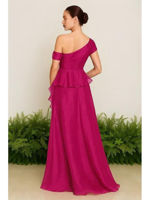 Graceful Stylish Refined Beautiful Timeless Elegant Red Chiffon A-Line Sleeveless Prom Dress