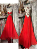 Red Halter Neck Sleeveless Beaded Maxi Prom Dress