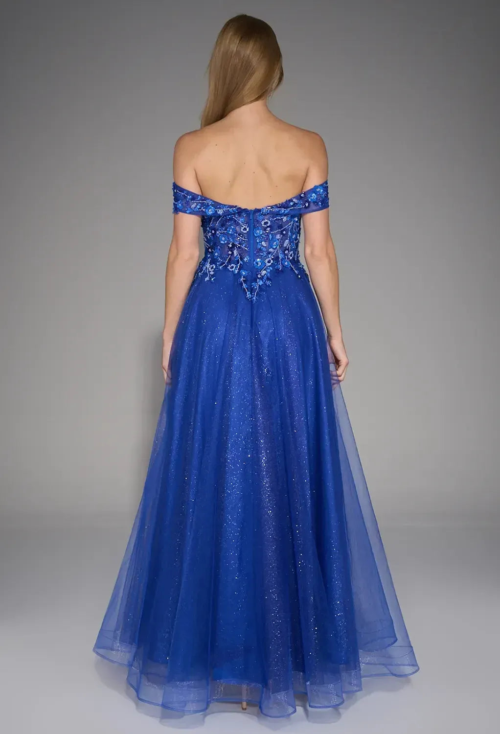 Beautiful Timeless Chic Elegant Royal Blue Tulle A-Line Sweetheart Sleeveless Prom Dress