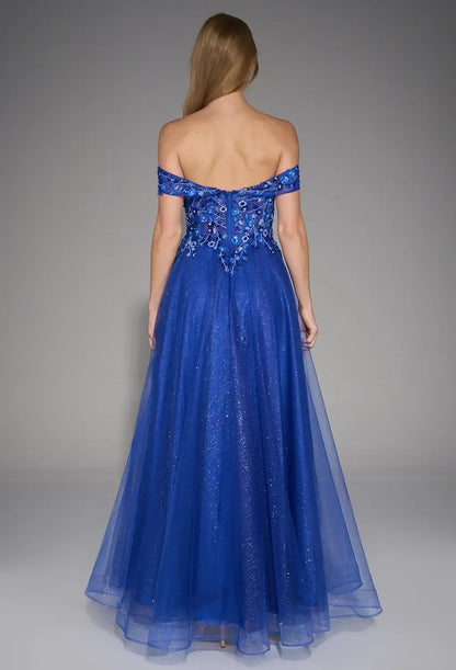 Beautiful Timeless Chic Elegant Royal Blue Tulle A-Line Sweetheart Sleeveless Prom Dress