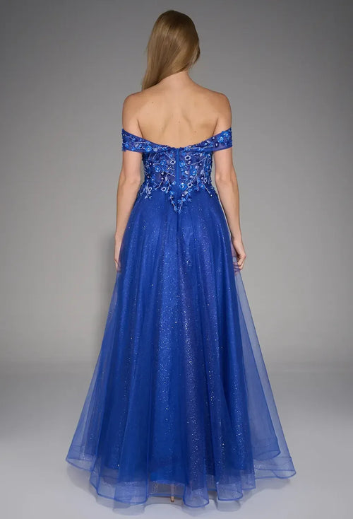 Beautiful Timeless Chic Elegant Royal Blue Tulle A-Line Sweetheart Sleeveless Prom Dress